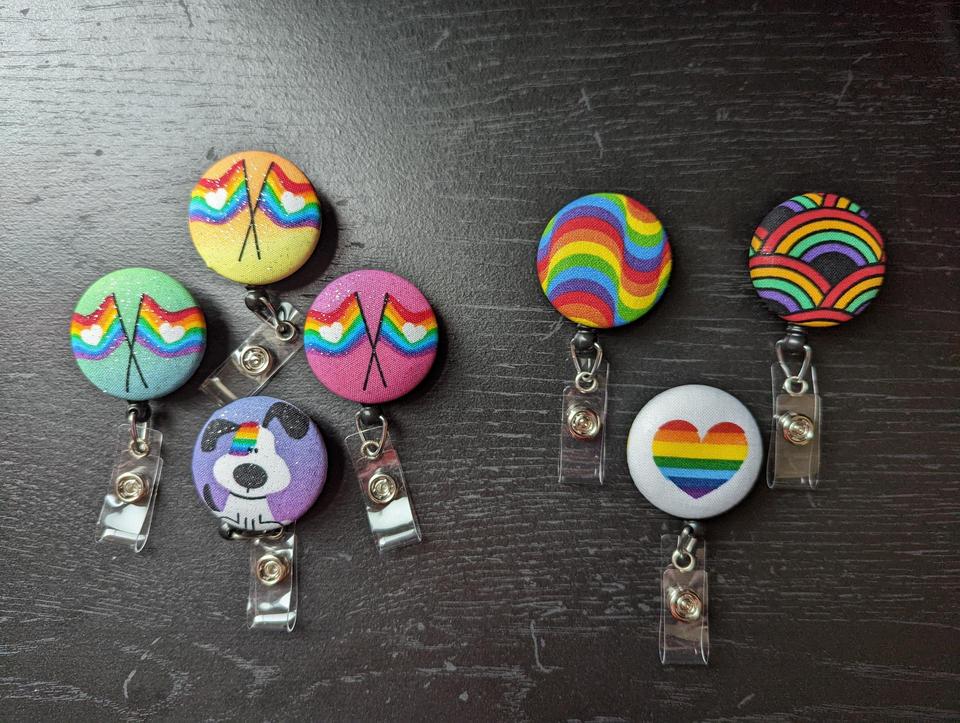 Rainbow Badge Reels for Work and School IDs