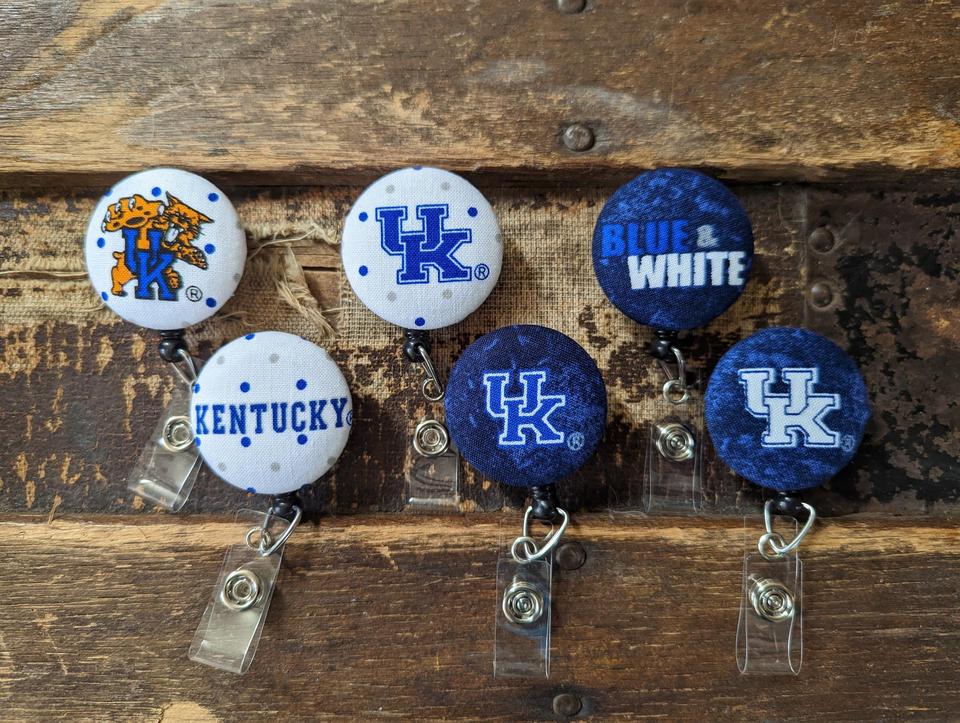 University of Kentucky fun badge reels for work or school