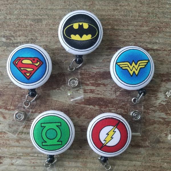 DC Superhero Symbol Badge reels for work or school IDs