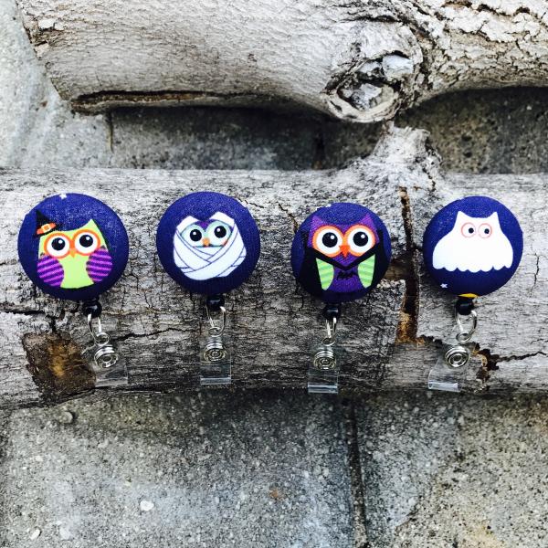Halloween Owl badge reels