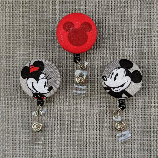 Minnie and Mickey Badge Reels for Work or School IDs