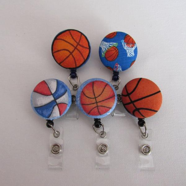 Basketball badge reels