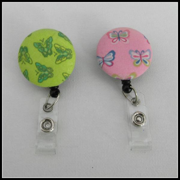 Butterfly badge reel for work or school ID/nametag
