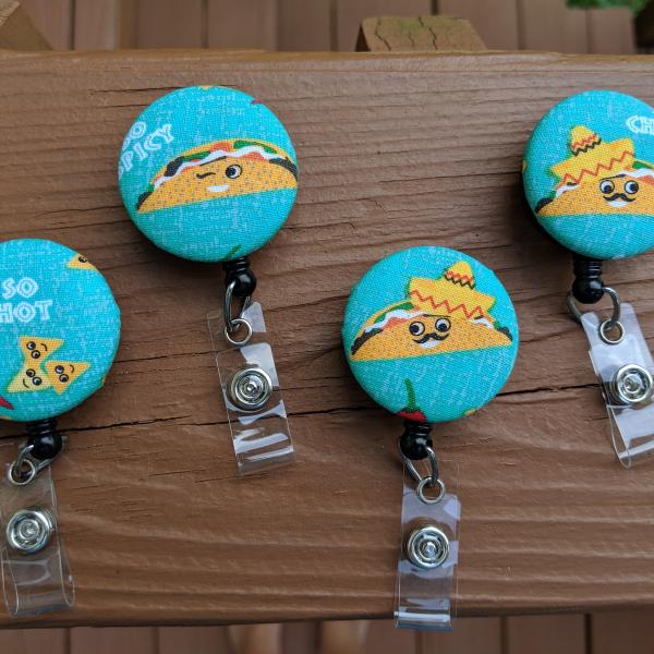 Mexican Taco Badge Reels for School or Work IDs