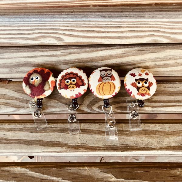 Thanksgiving Turkey and/or owl badge reels
