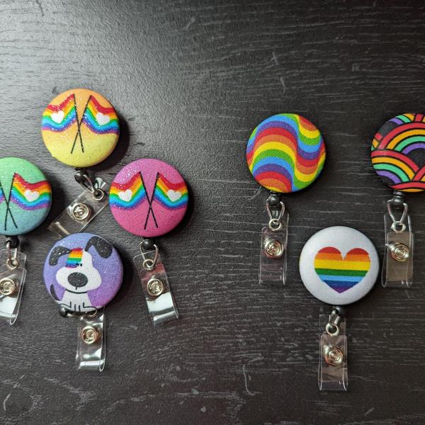 Rainbow Badge Reels for Work and School IDs