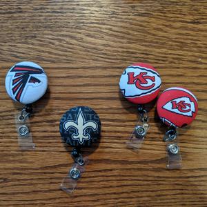 NFL Football Badge Reels for Work or School IDs