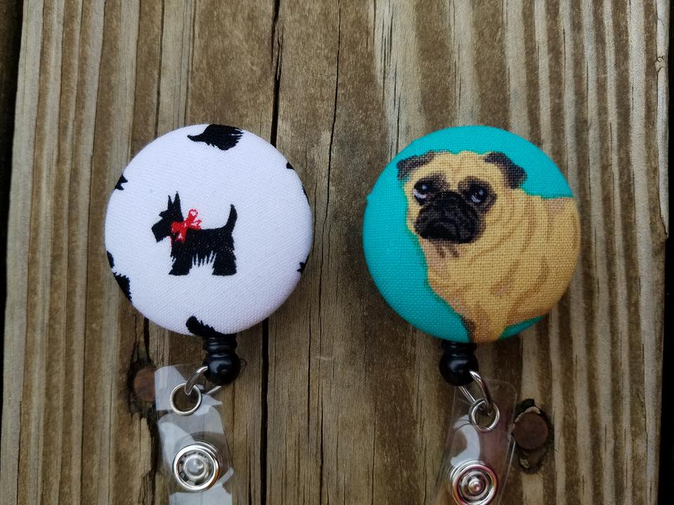 Dog Badge Reels for work or school IDs