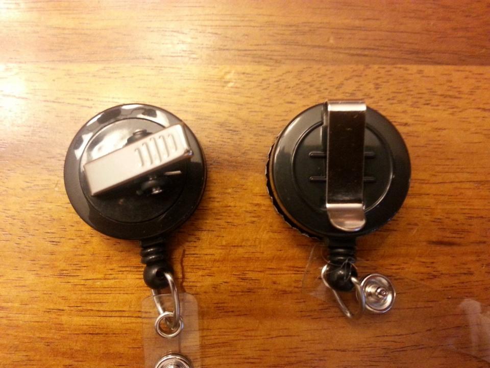 Holiday decorative badge reels with Candy canes, elves, trees, or gingerbread men. For your ID or work badge!