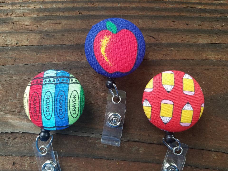 School Theme Badge Reels for school or work IDs