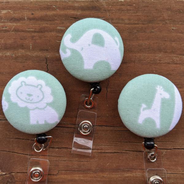 Fun kangaroo or elephant badge reels