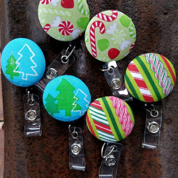 Christmas Print Badge Reel