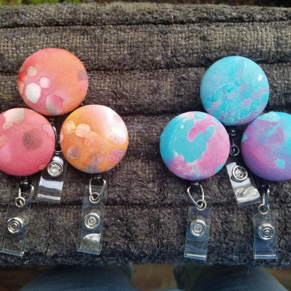 Tie Dye Badge Reel for Work or School IDs