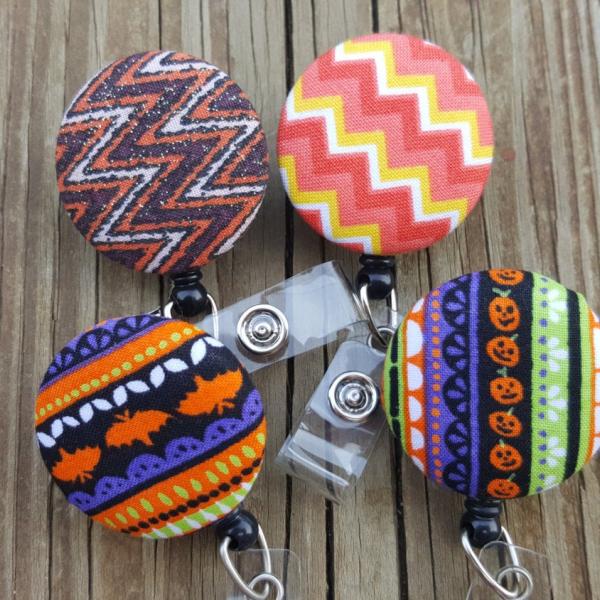 Fall badge reels for work or school ID