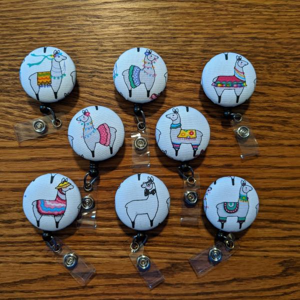 Llama Badge Reels for work or school IDs