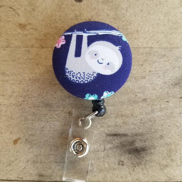 Sloth badge reel for work or school IDs