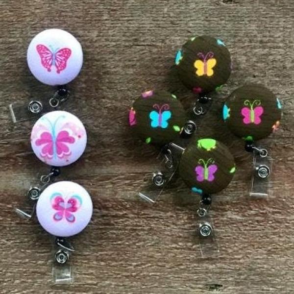 Butterfly Badge Reels for Work or School