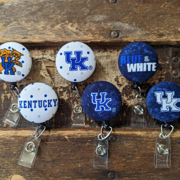 University of Kentucky fun badge reels for work or school